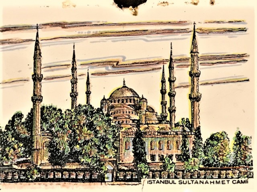 EMAYE İSTANBUL SULTAN AHMET CAMİİ  ÖZGEN EMAYE 15X10