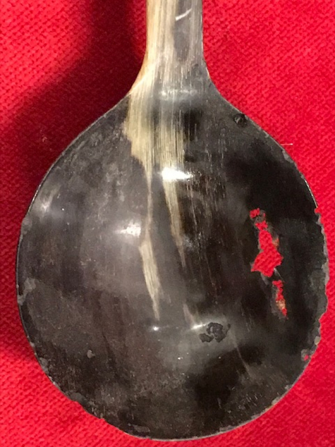 OSMANLI TEKKE İŞİ  EL YAPIM İKİ ADET BOYNUZDAN YAPILMIŞ YEMEK KAŞIK