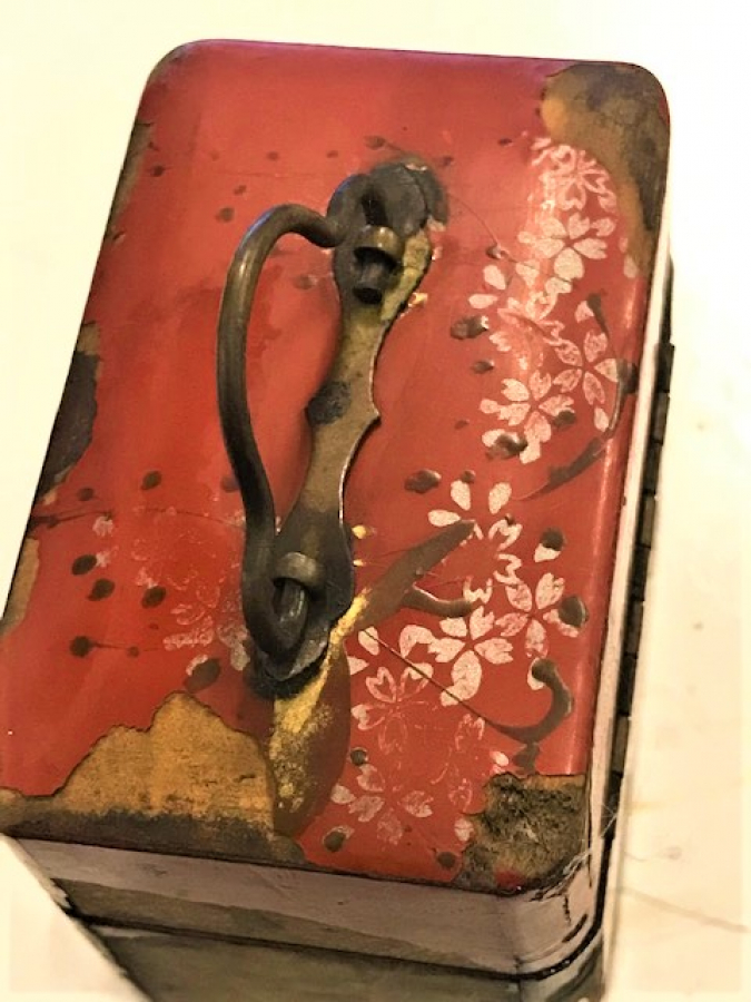 OSMANLI PAZARINA YAPILMIŞ SEYEHAT  SAAT KUTUSU AHŞAP EL BOYAMA 