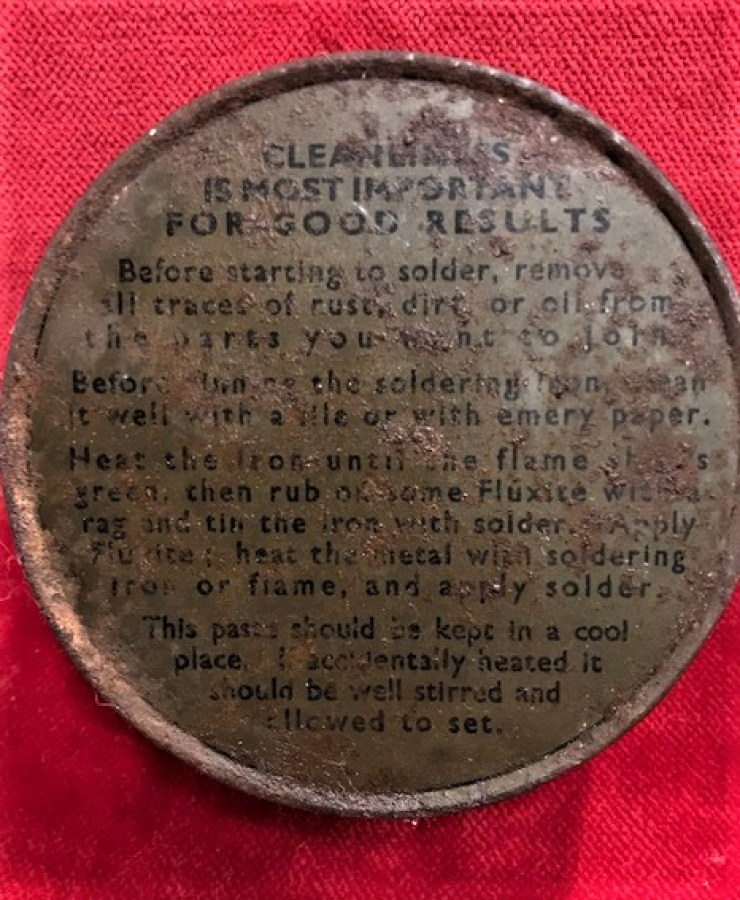 SOLDERINO PASTE FLUXITE ENGLAND 1940 LEHİM PASTASI
