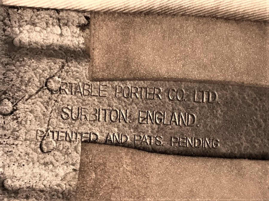 İNGLİZ MALI METAL TEKERLEKLİ  AHŞAP BAVUL TAŞIMA APARATI