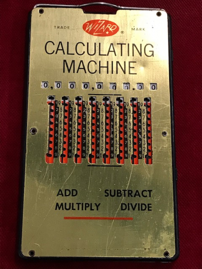 WIZARD CALCULATING MACHINE MEKANİK HESAP MAKİNESİ ALMAN 22762 Garaj antik
