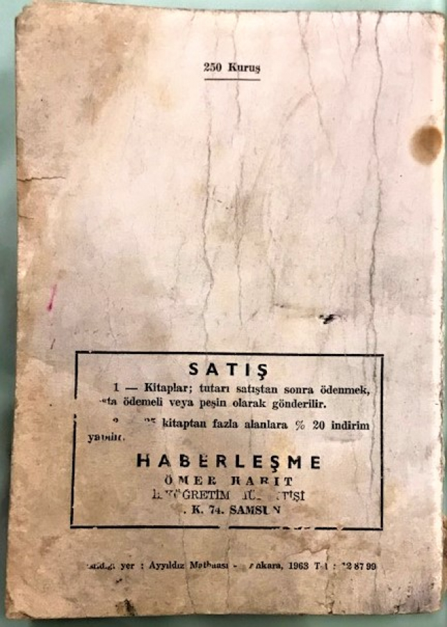 İLK OKUL DERS KİTABI EK ÜNİTELER ÖMER HARİT 1962
