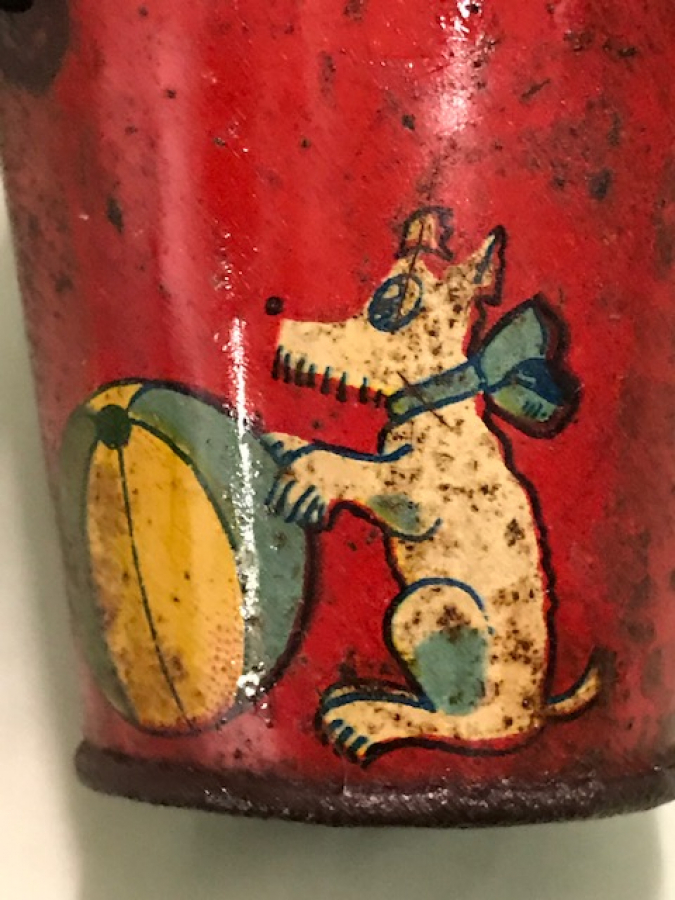 YERLİ OYUNCAK KOVA TENEKE ALTIN COCUK OYUNCAGI UFAK BOYDA KOVA 8 CM BOYUNDA NADİR