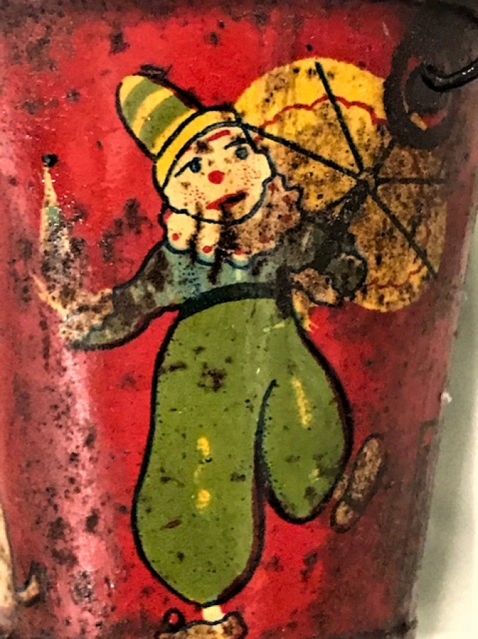 YERLİ OYUNCAK KOVA TENEKE ALTIN COCUK OYUNCAGI UFAK BOYDA KOVA 8 CM BOYUNDA NADİR