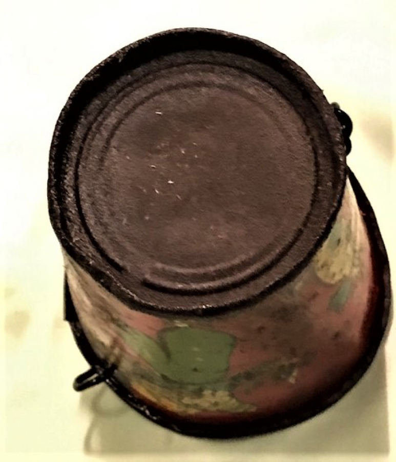 YERLİ OYUNCAK KOVA TENEKE ALTIN COCUK OYUNCAGI UFAK BOYDA KOVA 8 CM BOYUNDA NADİR