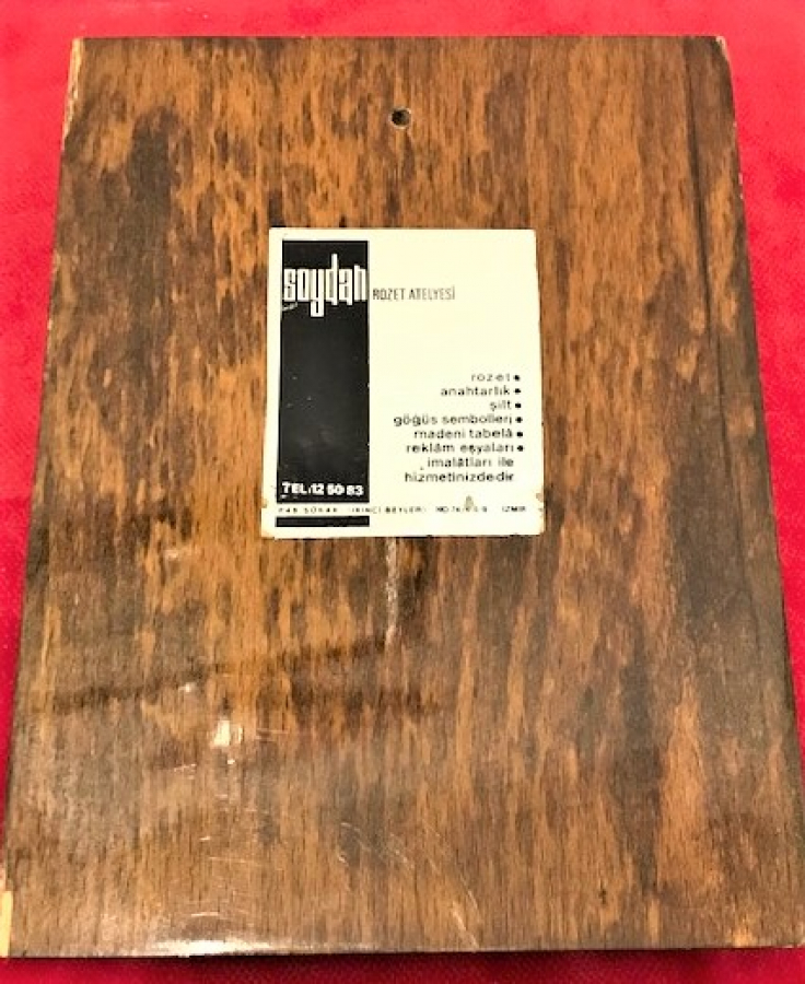 KORSAN TEMALI 171. FİLO SICAK MİNE ŞİLT SOYDAH RÖZET ATÖLYESİNDE HAZIRLANMIŞ 1960 AHŞAP ÜZERİNE DİZAYN EDİLMİŞ 