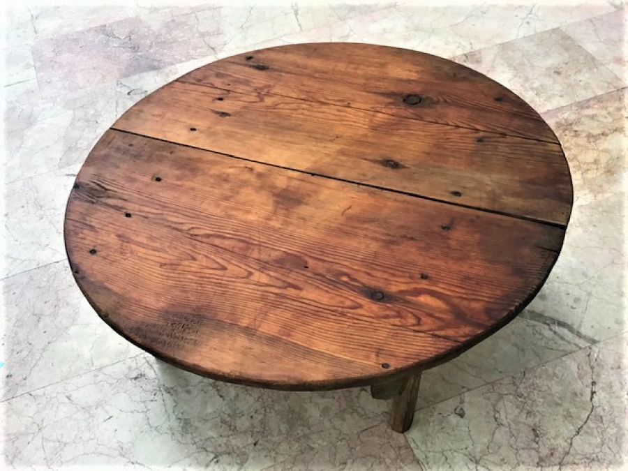 OSMANLI TAHTA AYAKLI YERDE YEMEK YEME MASASI TAMAMEN MASIF