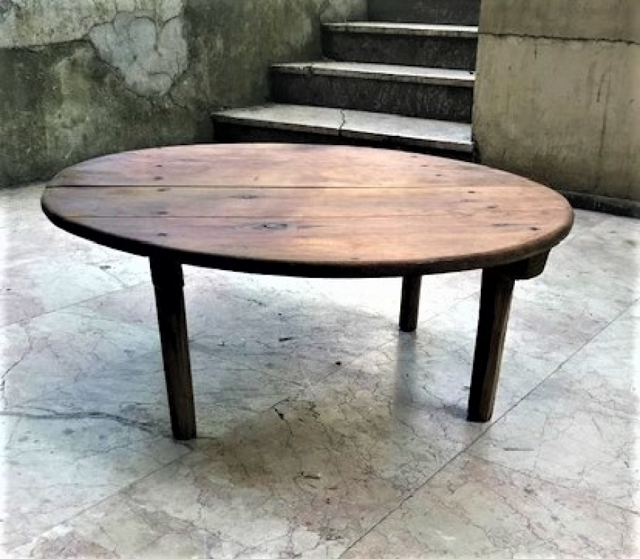 OSMANLI TAHTA AYAKLI YERDE YEMEK YEME MASASI TAMAMEN MASIF