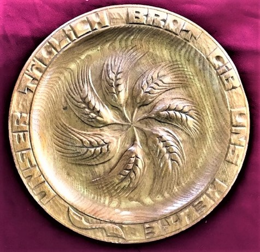 AHŞAP EL OYMA İŞİ UNSER TÄGLİCH BROD GİEB UNS HEUTE BİZE GÜNLÜK EKMEGİMİZİ VERİN 