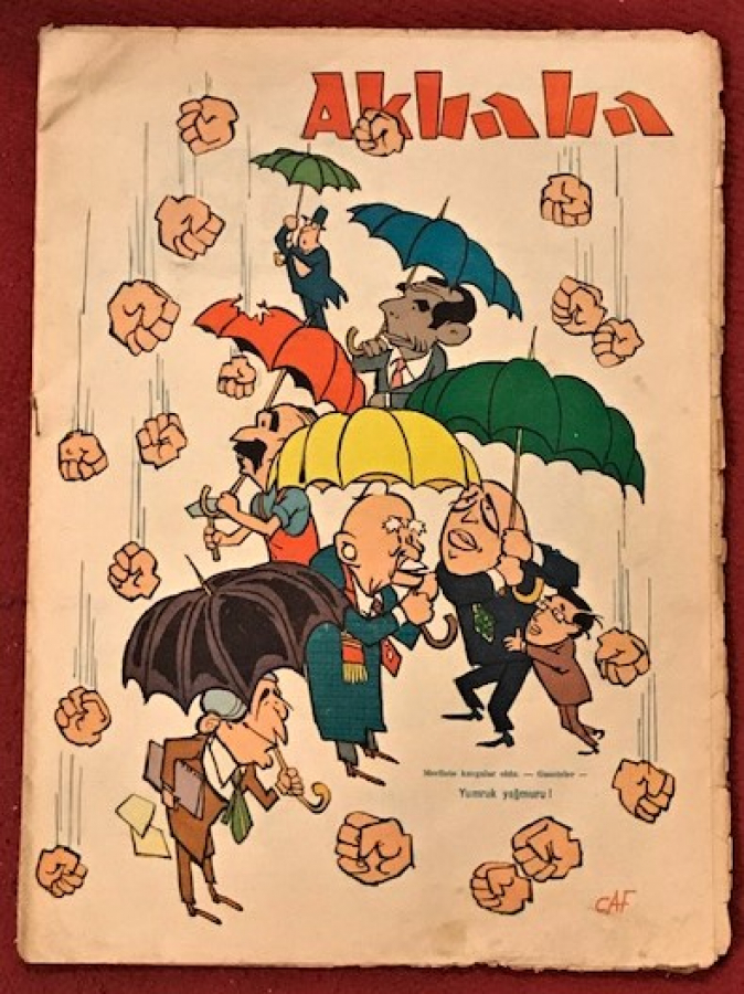 AKBABA SİYASİ MİZAH KARİKATÜR  DERGİ  6 MART 1968 11. SAYI 