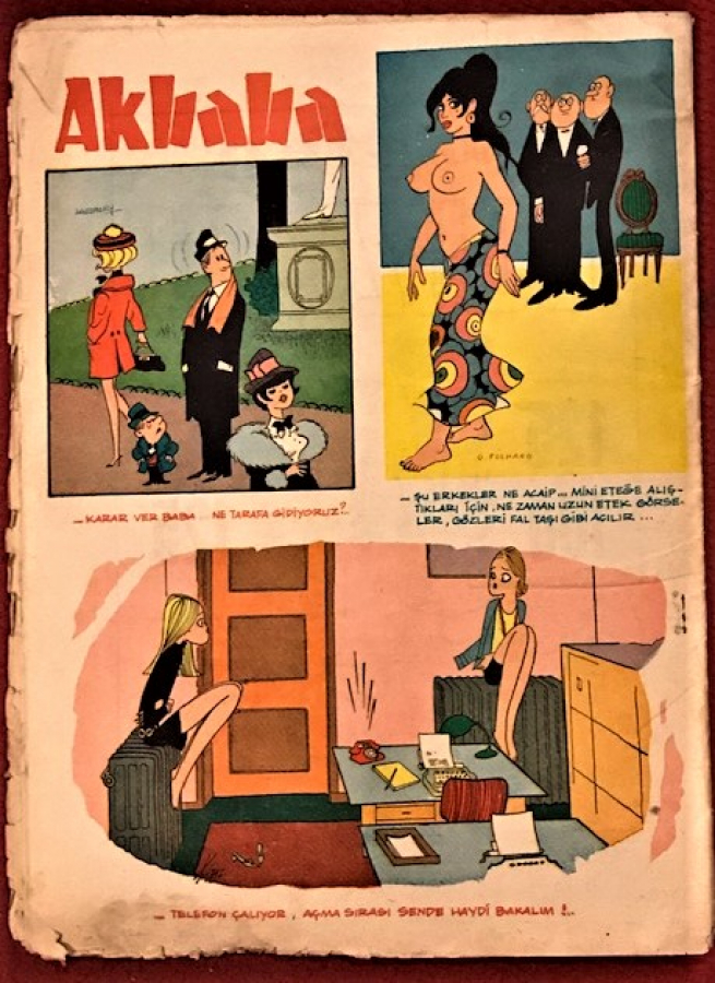 AKBABA SİYASİ MİZAH KARİKATÜR  DERGİ  6 MART 1968 11. SAYI 
