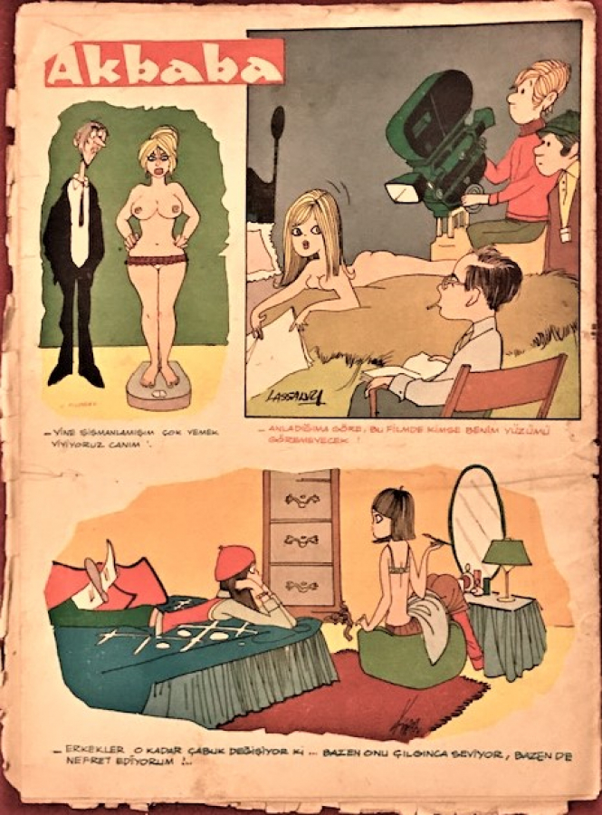 AKBABA SİYASİ MİZAH KARİKATÜR DERGİ 13 MART 1968 SAYI 12