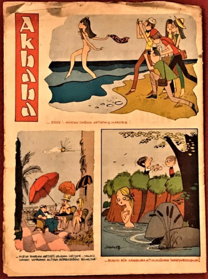 AKBABA SİYASİ MİZAH KARİKATÜR DERGİ 19 HAZİRAN 1968  SAYI 26