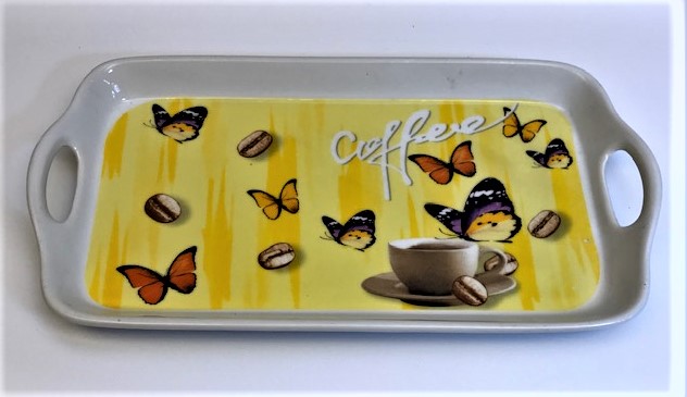 TEPSİ TABAK FİNCAN BARDAKDAN OLUŞAN KAHVE KEYF  TAKIMI