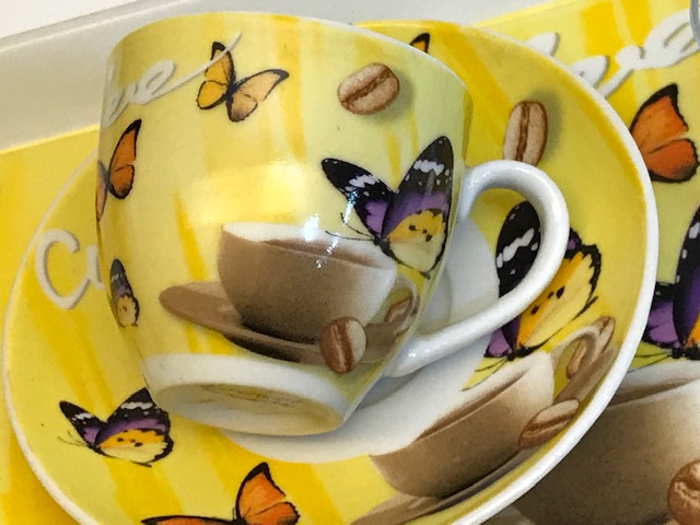 TEPSİ TABAK FİNCAN BARDAKDAN OLUŞAN KAHVE KEYF  TAKIMI