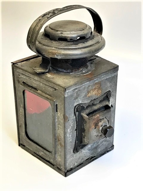 METAL TREN  YOL İŞARET LAMBASI PORSELEN FİTİL UC PARAFİN KANDİL