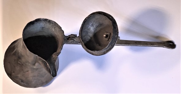 OSMANLI İSTANBUL İŞİ EL YAPIM KAPAKLI TİRYAKİ BAKIR CEZVE CİFT FİNCANLIK