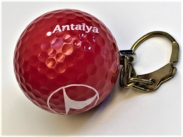 TURK HAVA YOLLARI ANTALYA REKLAMLI GOLF TOPU ANAHTARLIK