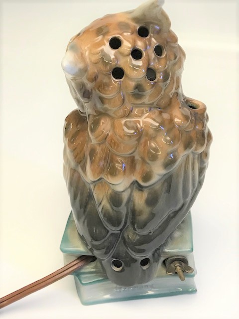 PORSELEN BAYKUŞ FORMUDA İÇERSİNDE ESANS KOKULU BAŞUCU GECE YATAK ODASI LAMBASI GERMANY