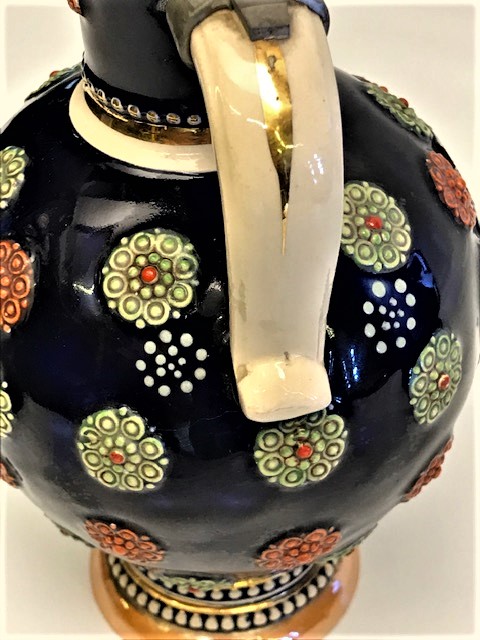 1950 ÜZERİ TAMAMEN EL İŞİ MİNE İŞCİLİKLİ KAPAKLI KRALİYET AİLESİ SERVİS SUNUM SURAHİSİ