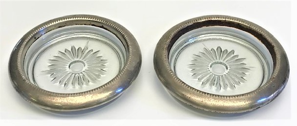 FRANSIZ 2 ADET CAM KÜL TABLASI  OSMANLI PAZARI İÇİN  YAPILMIŞ METAL CERCEVELİ KÜLLÜK