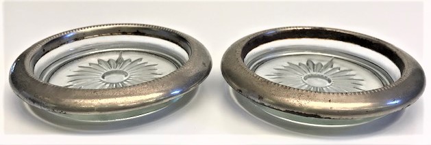 FRANSIZ 2 ADET CAM KÜL TABLASI  OSMANLI PAZARI İÇİN  YAPILMIŞ METAL CERCEVELİ KÜLLÜK