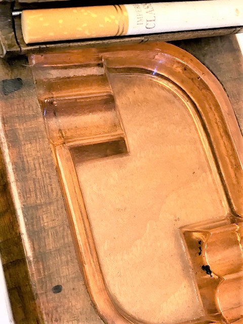 OSMANLI EL YAPIM AHŞAP SIGARA KUTUSU İÇERSİ CAM KULLUKLÜ