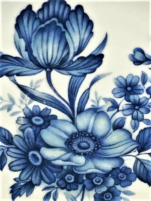 PORSELEN ALMAN BAVARIA CİCEK DESENLİ DUVAR TABAGI