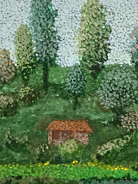 SALİÇ KOCAK  SANATCI İMZALI YAGLI BOYA CERCEVESİNDE  CALIŞMA