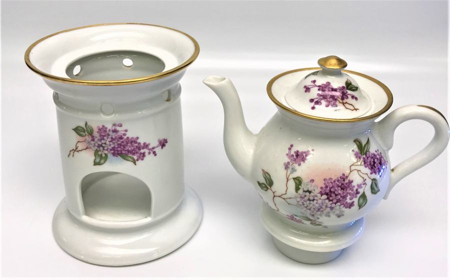 UFAK BOY CAY TİRYAKİ PORSELEN CAYDANLIK FRANCE LİMOGES ALT ISITICILI