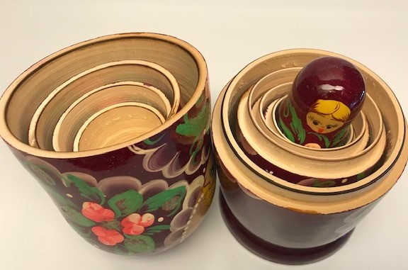 8 ADET BÜYÜK BOY RUS MATRUŞKA EL BOYAMA EL  YAPIM İÇ İÇE KOYULAN BEREKET BEBEKLERİ