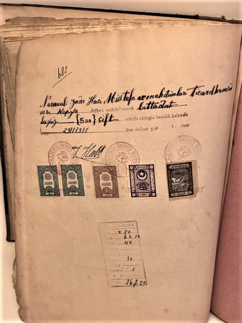 OSMANLI STAMBOUL CONSTANTİNOPLE NARMANLI ZADE HACI MUSTAFA VE MAHDUMLARI TİCARETHANESİNİN KAYIT DEFTERİ