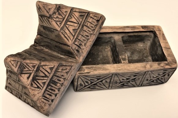 OSMANLI AHŞAP CİFT GÖZ PİRAMİT TARZINDA MUGLA YÖRESİ  KAHVEDAN