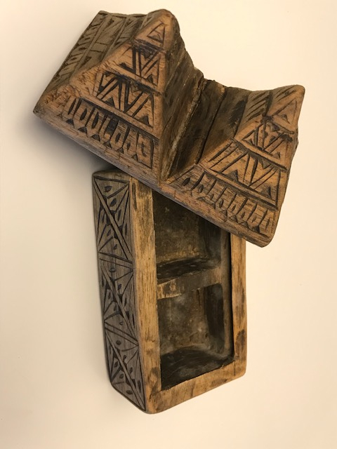 OSMANLI AHŞAP CİFT GÖZ PİRAMİT TARZINDA MUGLA YÖRESİ  KAHVEDAN