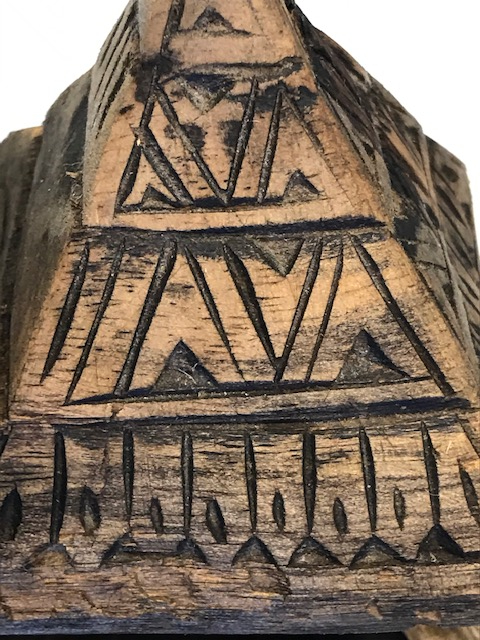 OSMANLI AHŞAP CİFT GÖZ PİRAMİT TARZINDA MUGLA YÖRESİ  KAHVEDAN