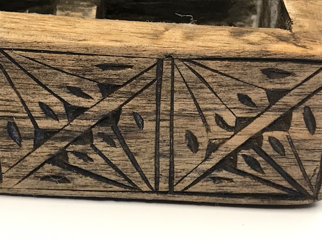 OSMANLI AHŞAP CİFT GÖZ PİRAMİT TARZINDA MUGLA YÖRESİ  KAHVEDAN