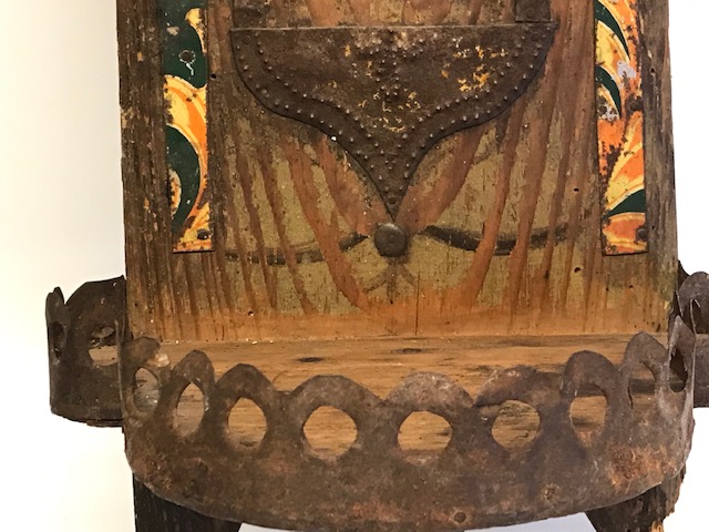 1900 OSMANLI  ANADOLU İŞİ CIRALIK EL YAPIM TENEKE KABARA SUSLEME İŞCİLİKLİ TEREKLİ