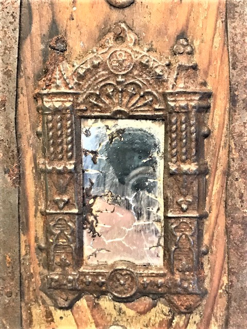 1900 OSMANLI  ANADOLU İŞİ CIRALIK EL YAPIM TENEKE KABARA SUSLEME İŞCİLİKLİ TEREKLİ