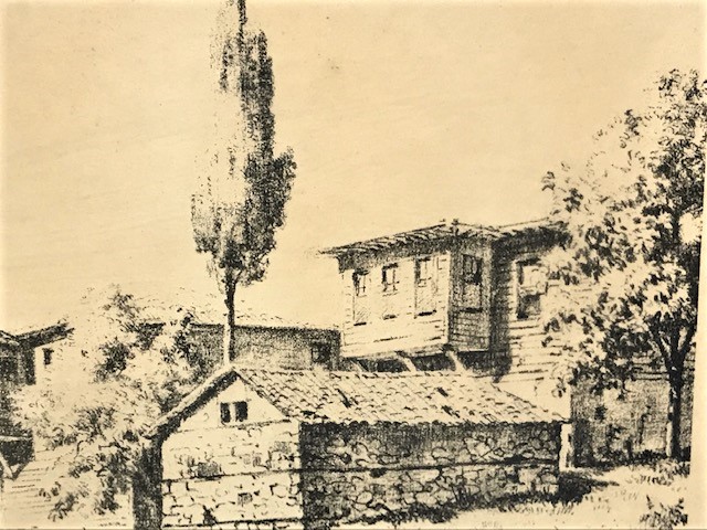 ORJİNAL OSMANLI HOCA ALİ RIZA TAŞ BASKI KENDİ ORJİNAL CERCEVESİNDE 