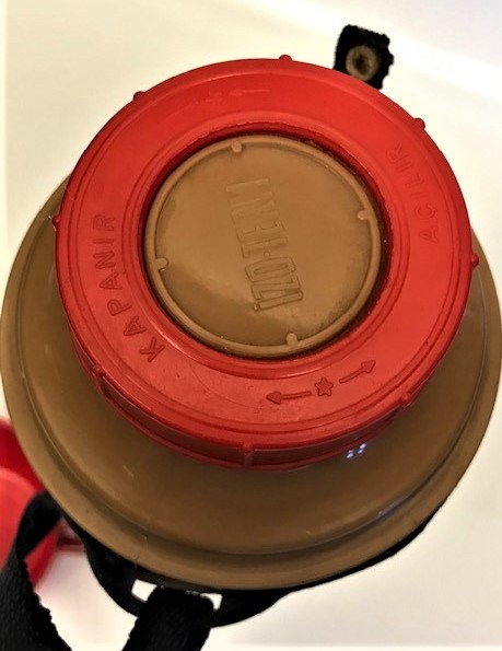 İZO TERM İÇİ CAM TERMOS DIŞI TENEKE ÜZERİ OSMANLI RESİMLERLE DÖŞENMİŞ KAPAKLI TERMOS