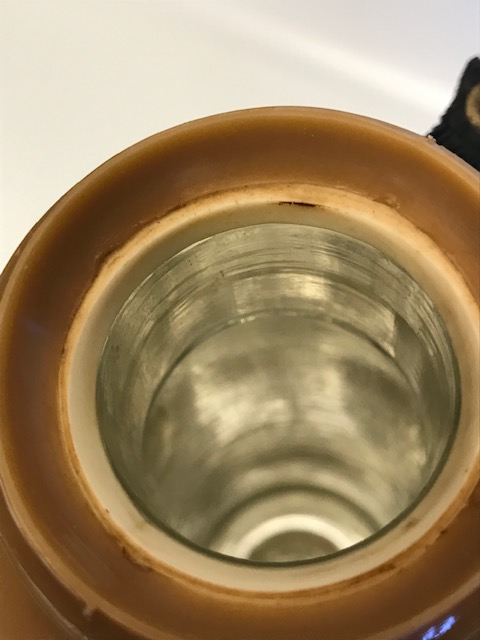 İZO TERM İÇİ CAM TERMOS DIŞI TENEKE ÜZERİ OSMANLI RESİMLERLE DÖŞENMİŞ KAPAKLI TERMOS