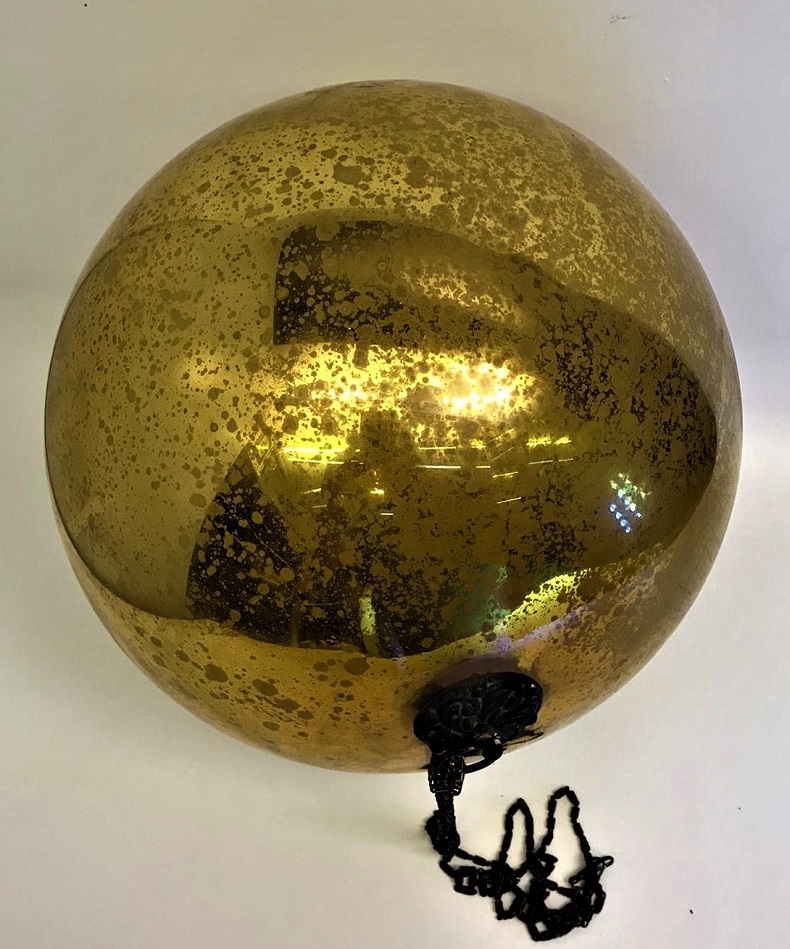 1800 YILLAR OSMANLI TOP BÜYÜK BOY FANUS İCİ SIVA ALTIN VARAK DİNİ MEKANLARDA AKUSTİK 30 CM CAPINDA