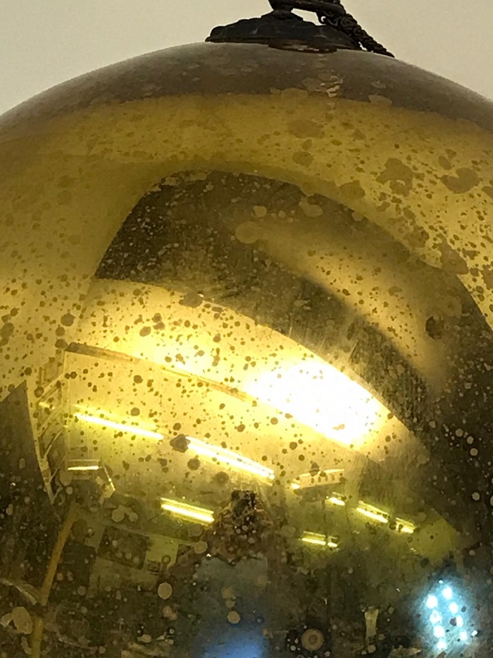 1800 YILLAR OSMANLI TOP BÜYÜK BOY FANUS İCİ SIVA ALTIN VARAK DİNİ MEKANLARDA AKUSTİK 30 CM CAPINDA