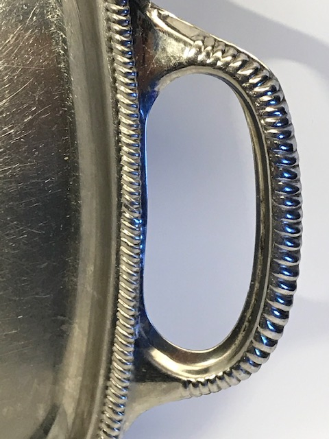 1970 KROM CELİK PASLANMAZ KULPLU YERLİ YAPIM SERVİS TEPSİ