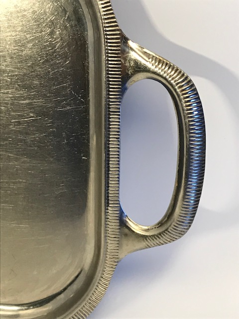 1970 KROM CELİK PASLANMAZ KULPLU YERLİ YAPIM SERVİS TEPSİ