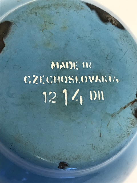 MAVİ BEYAZ EMAYE CEKOSLAVAKYA KASE 