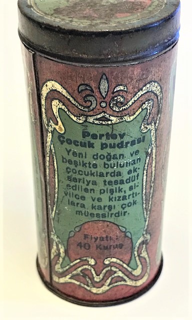 PERTEV COCUK PUDRA SI TENEKE KAPAKLI TELİKLİ KUTUSUNDA 