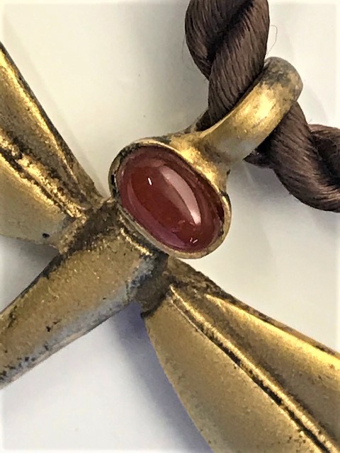 COK ÖZEL SACDAN OSMANLI AKIK TAŞLI GÜMÜŞ ÜZERİNE ALTIN VERMEY YUSUFCUK KOLYE 