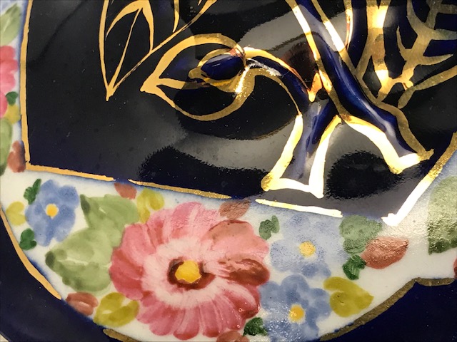 SUMERBANK PORSELEN DAMGALI  EL İŞİ YAPIM KAPAKLI SAHAN İKRAMLIK